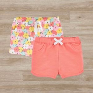 Carter's‎ Baby Floral Pull-On Shorts and Carter's Baby Pull- On Shorts Bundle